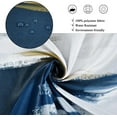 thumbnail image 4 of Navy Blue Shower Curtain, Navy White Gold Brush Strokes Graffiti Oil Painting Modern Art Abstract Bathroom Curtain Waterproof Fabric Machine Washable with Hooks, 36" Wx72 L, 4 of 6