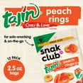 thumbnail image 2 of Snak Club Tajin Peach AKF18 Rings Gummy Candy, Fruit Candy Gummies with Chili and Lime Seasoning, Mild, Gluten-Free and Vegan Snacks, 2.5 oz Snack Bags, 12 Pack, 2 of 3