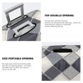 thumbnail image 6 of Multi-Size Suitcase Protective Cover Full Range Double Stitching Invisible Zipper For Travel Business Argyle Plaid Lightslategray_3 Small, 6 of 8