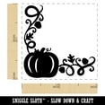 thumbnail image 2 of Pumpkin Fall Corner Harvest Halloween Thanksgiving Self-Inking Rubber Stamp Ink Stamper - Pink Ink - Small 1 Inch, 2 of 7