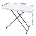 thumbnail image 5 of Anqidi Folding Table Laptop Lifting Desk TV Tray Snack Coffee End Table with X Legs & White Top Adjustable Height 30" x 20", 5 of 12