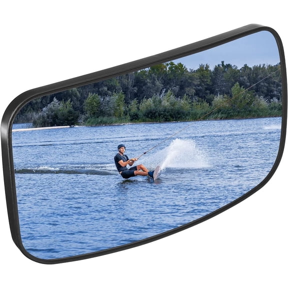 Upgrade Marine Boat Rear View Mirror 300° Curved Surface 4.5"x8" for Ski Boat Pontoon Boat Water Skiing Watercraft Surfing
