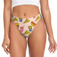 thumbnail image 1 of Fotbe Hamburger Pizza Tanga Sin Costuras para Mujer con Estampado – Panties Invisibles, Transpirables y Cómodos para Uso Diario-Medium, 1 of 6