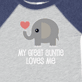 thumbnail image 4 of Inktastic Great Auntie Loves Me Elephant Boys or Girls Baby Bodysuit, 4 of 5
