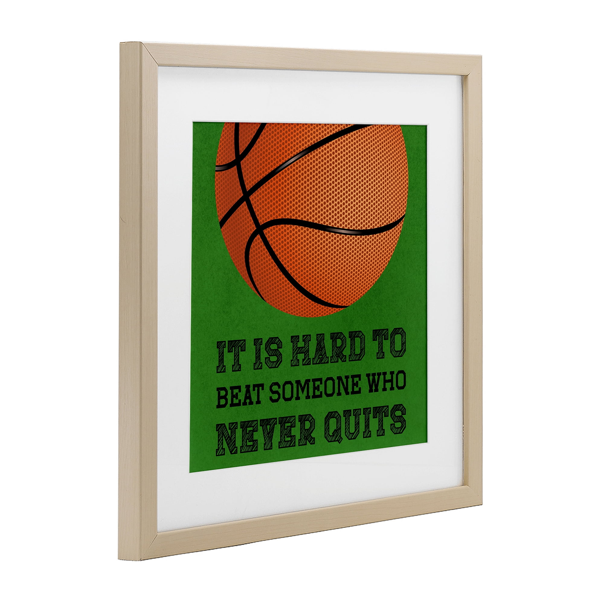 Someone Who Never Quits Birch Framed Print Under Glass, design by Marcus Prime