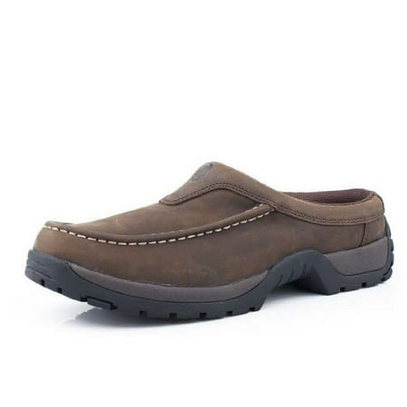 Roper Western Shoes Mens Leather Slip On Brown 09-020-1650-1561 (Best Way To Clean Brown Leather Shoes)