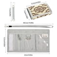 thumbnail image 3 of JIALIOU Nylon Trifold Card Wallet with ID Window Zipper Pocket for Men Women Teen Elegant Damask Pattern, 3 of 7