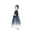 thumbnail image 4 of Girls Dress Blue Silver Star Constellation Gradient Bow Tie Princess 8 Years, 4 of 7