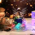 thumbnail image 4 of Mothers Day Mom Gifts for Her,Preserved Flowers Rose in Glass Angel Figurines,Birthday Gifts for Women,Mothers Present from Daughter,Purple Flowers Angels for Grandma Wife Girlfriend Valentines, 4 of 10