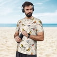 thumbnail image 4 of Wukai Little Birds Print Men's Short-Sleeved Mesh T-Shirt,Quick-Dry Short Sleeve Workout T-Shirt-XX-Large, 4 of 8