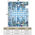 thumbnail image 4 of Blue Floral Mailbox Covers Blue and White Plaid Mailbox Cover Magnetic Standard Size 18x21 Inch Three Grones Mail Box Cover Letter Post Box Wraps Outdoor House Garden Decorative, 4 of 6