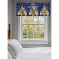 thumbnail image 3 of Merry Christmas Valances for Windows Gnome with Red Hat Winter Snowflake Navy Rod Pocket Curtains Valance Short Window Treatment Drapes for Living Room, Bedroom Bathroom 42"&nbsp;W x 12" L, 3 of 5