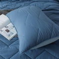thumbnail image 4 of Kasentex  Quilt Set Soft Microfiber with Sham(s) Light Weight All Season Machine Washable Blue King 3 Piece, 4 of 5