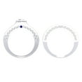 thumbnail image 4 of Dazzlingrock Collection 14K Round Blue Sapphire & White Cubic Zirconia CZ Bridal Engagement Ring Set, White Gold, Size 6.5, 4 of 4