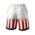 thumbnail image 3 of Havenx 250th Anniversary Usa Shorts for Men Drawstring American Flag Design Shorts with Pockets Elastic Waist Short Pant Freedom We the People Classic Summer Clothing,White 2XL, 3 of 4