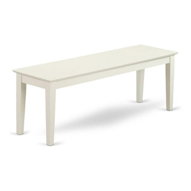 Pemberly Row 18" Traditional Wood Bench in Linen White Finish