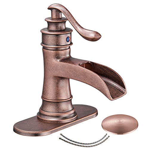 Bathfinesse Antique Brass Kitchen Faucet, Copper Antique Kitchen Sink Faucet with 360 Swivel Spout, Single Hole Deck Mounted : Buy Online at Best Price in KSA - Souq is now
