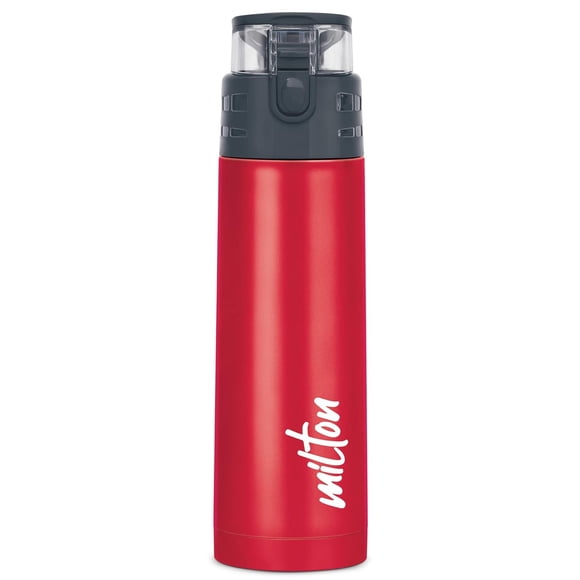 Atlantis 900 Thermosteel Water Bottle - 750ml, Red | 24 Hours Hot & Cold - Vacuum Insulated Coffee Flask For Sports, Travel | Leakproof, Double Wall, Easy Grip, Rust Proof, Easy To Carry