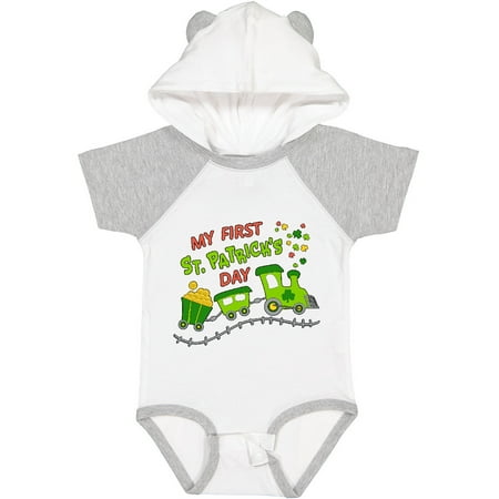 

Inktastic My First St. Patrick s Day Shamrock Train Gift Baby Boy or Baby Girl Bodysuit