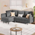 thumbnail image 5 of Convertible Sofa Bed, Lofka Sleeper Couch Bed and Sectional Sofa for Living Room, Dark Grey, 5 of 7