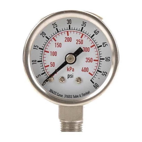 Manufacturer Varies Pressure Gauge,Test,1-1/2 In 4FMJ1