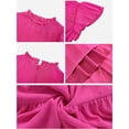 thumbnail image 2 of Womens Ruffle Short Sleeve Pleated Tiered Mini Dress Smocked Babydoll Flowy Beach Sundress, 2 of 6