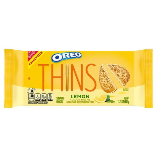 Oreo Family Size Thins Lemon