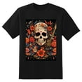 thumbnail image 2 of Plus Size Shirt for Women Black Tops for Women Short Sleeves Shirt for Women Skull (11) T Shirt Crewneck Shirt for Women 4XL, 2 of 5