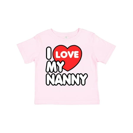 

Inktastic I Love My Nanny Gift Toddler Boy or Toddler Girl T-Shirt