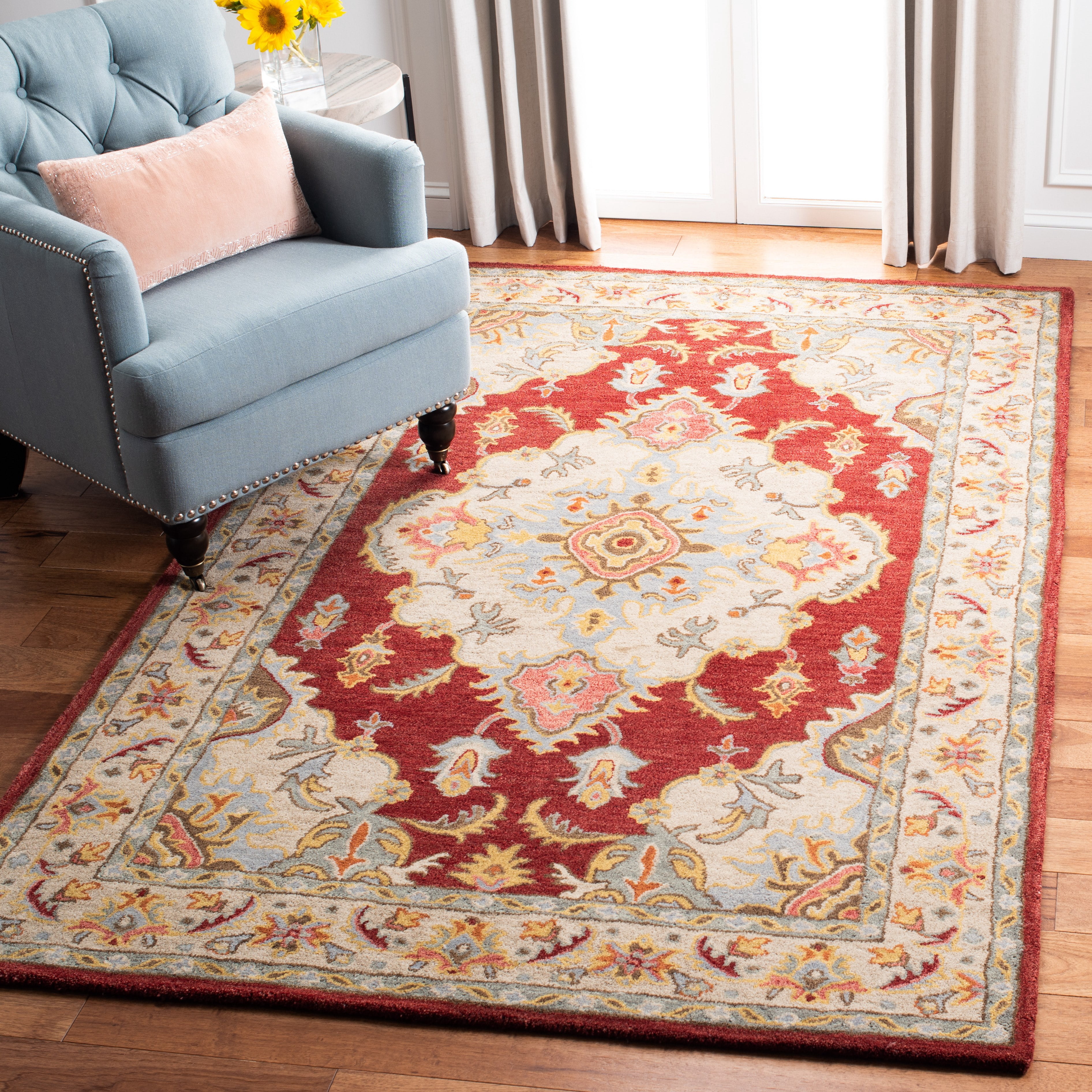 SAFAVIEH Antiquity Christopher Oriental Area Rug, Red/Grey, 5' x 8'