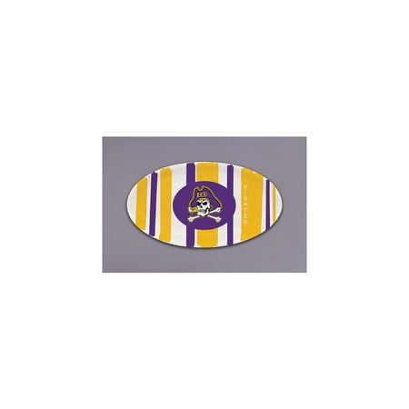 

Magnolia Lane East Carolina University Striped Oval Plate 680g 12.25-inch Length Serverware Kitchen Accessories C43
