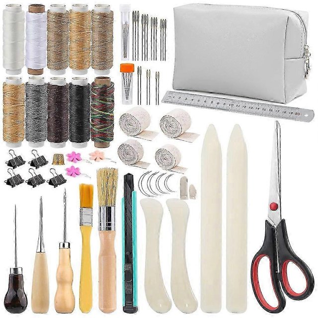 65 Pcs Bookbinding Kit BookBinding Materials Bone Folder Tool Kit for Beginners Bookbinding Supplies