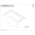 thumbnail image 4 of Kingston Brass KVTAM6032L210 60-Inch Acrylic Rectangular 3-Wall Alcove Tub Combo with Tub Door (Left Hand Drain) in White/Matte Black, 4 of 9