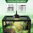 thumbnail image 6 of TEQIN Reptile Tall Glass Terrarium, Anti-Escape Reptile Glass Terrarium, Dual-Climate Water-Tight Base Rainforest Reptile Terrarium for Easy Maintenance,Reptile Enclosure with Top Screen Ventilation, 6 of 6