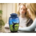 thumbnail image 5 of Golf Urn, Golf Cremation Urn for Ashes, Classic Golfer Urn, Adult Hand painted Golf Urn, Large Golf Memorial Urn with Velvet Bag (Large), 5 of 5