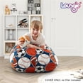 thumbnail image 3 of Bean Bag Covers Sport Black Microfiber 32"x32" Microfiber Storage, 3 of 6
