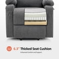 thumbnail image 4 of MCombo Small Power Lift Recliner Chair Sofa with Massage and Heat for Elderly, 3 Positions, Cup Holders, and USB Ports, Extended Footrest, Fabric 7141 Dark Grey, 4 of 9