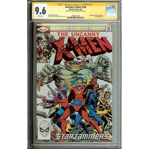 Uncanny X-Men #156 (Marvel Comics, 1982) – CGC Signature Series 9.6 – Signed by Chris Claremont