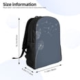thumbnail image 4 of Fuzoiu White Dandelion Print Laptop Backpack,Work Business Backpacks, Large Capacity Nurse Bag College Bookbag for School, Waterproof Casual Daypack for Travel, 4 of 8