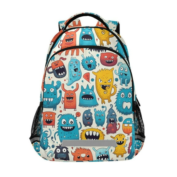 ALAZA Cute Blue and Yellow Animals Backpack Elementary School Bag Bookbag Travel Rucksack
