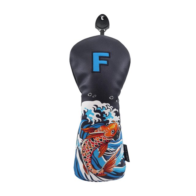 pitrice Golf Wood Headcover Wear Resistant Waterproof Sleeve Protective Scratchproof black FW