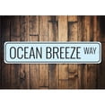 thumbnail image 1 of Ocean Breeze Way Novelty Sign, Metal Wall Decor - 4x18 inches, 1 of 4