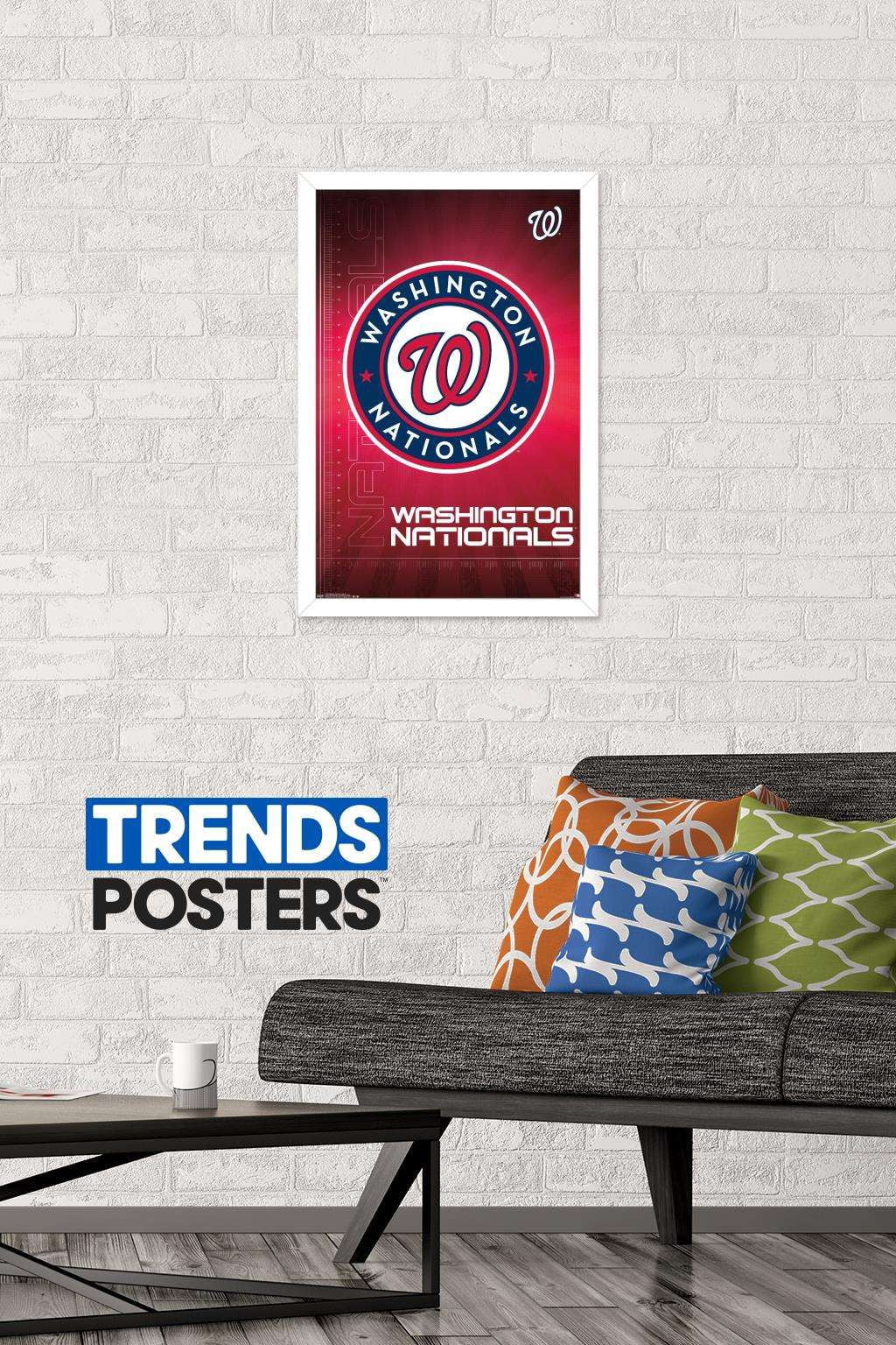 MLB Washington Nationals - Logo 16 Wall Poster, 14.725" x 22.375", Framed
