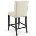 thumbnail image 4 of Counter Stool Chair, Fabric, Wood, Beige, Modern Contemporary Urban Design, Bar Pub Cafe Bistro Hotel Restaurant Hospitality, 4 of 7