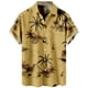 thumbnail image 1 of Camisas Hombre Camiseta de hombre informal con diseño de moda superior con estampado de calle al libre con estampado 3d de árbol de (Yellow, XL), 1 of 4