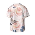 thumbnail image 6 of PAYOHTO Vintage Flowers Butterfly Mens Hawaiian Casual Short-sleeved Shirt Tropical Summer Beach Button Down Shirts, 6 of 7