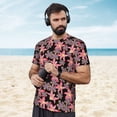 thumbnail image 4 of Wukai Lilies Flowers Print Men's Short-Sleeved Mesh T-Shirt,Quick-Dry Short Sleeve Workout T-Shirt-Medium, 4 of 8