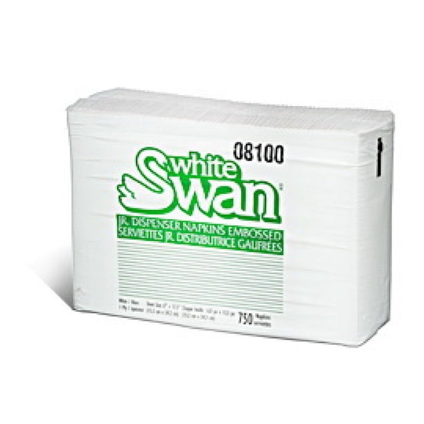 White Swan® Jr. Dispenser Napkins Tall Fold, 1-Ply, 12 Packs/Case