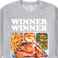 thumbnail image 3 of Instant Message - Winner Winner Chicken Dinner - Men's Crew Neck Fleece Pullover, 3 of 6