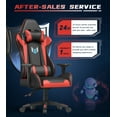 thumbnail image 6 of Bigzzia Gaming Chair, Computer with Lumbar Support Height Adjustable with 360-Swivel Seat and Headrest for Office or Gaming (Black&Red-B), 6 of 7
